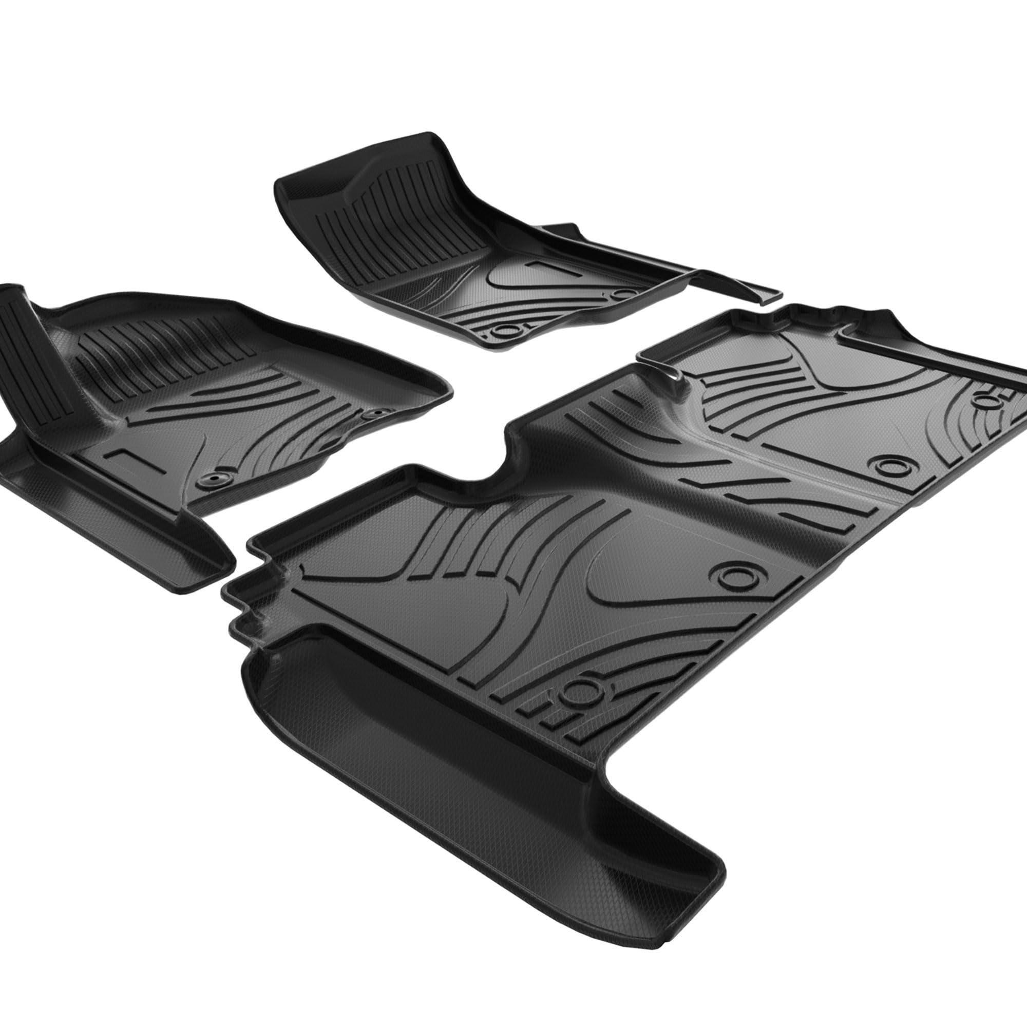 ASLONG Car Floor Mats Custom Fit for 2019-2022 Chevrolet Silverado 1500/GMC Sierra 1500, 24/7 Guard Auto Liner Mats Automotive Floor Mats, Waterproof Front/Rear Floor Liners,2 Row Full Set, Black