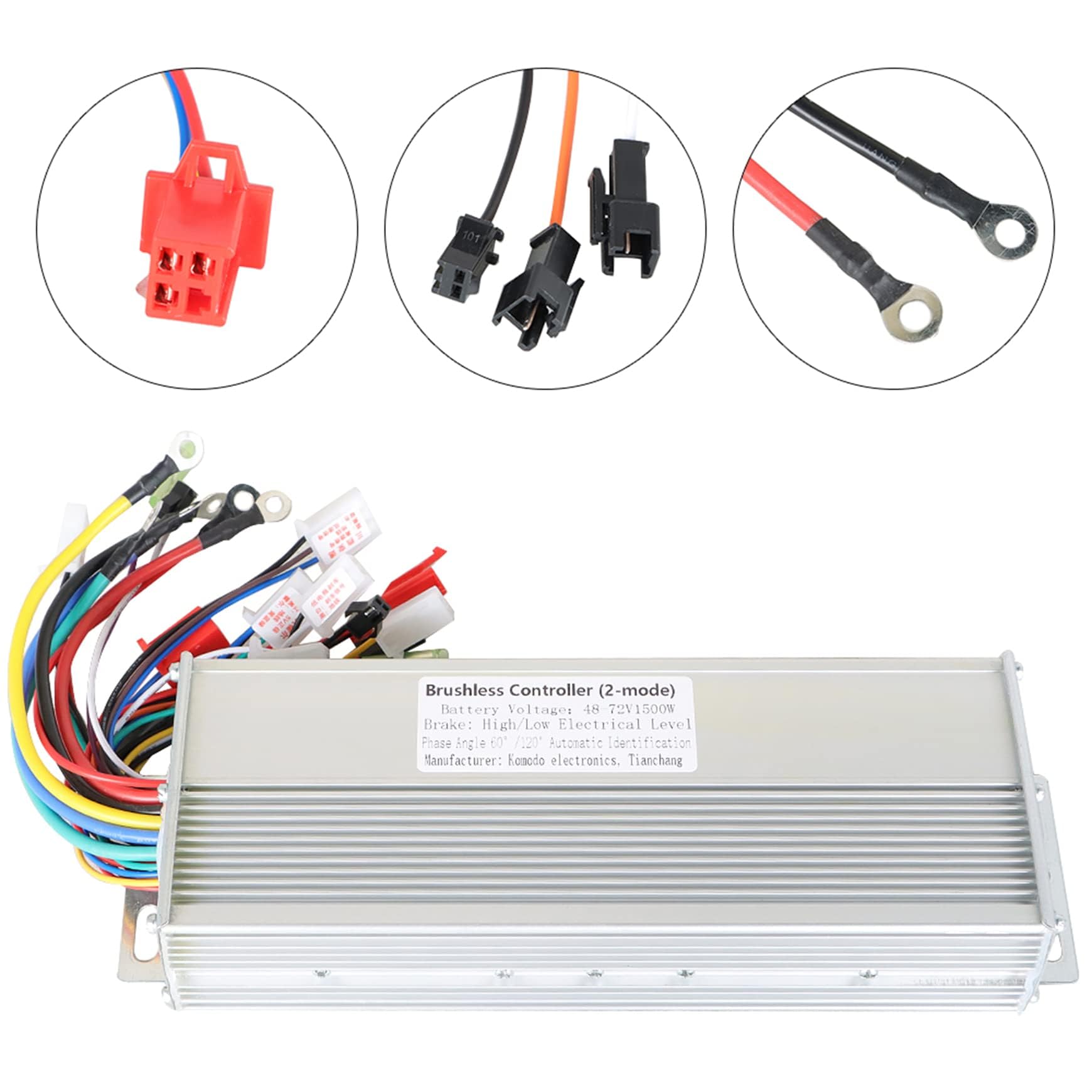Silscvtt Regulator prędkości silnika bezszczotkowego 48/72 V 1500 W kontroler skutera DC zamiennik do kontrolera silnika hulajnogi elektrycznej