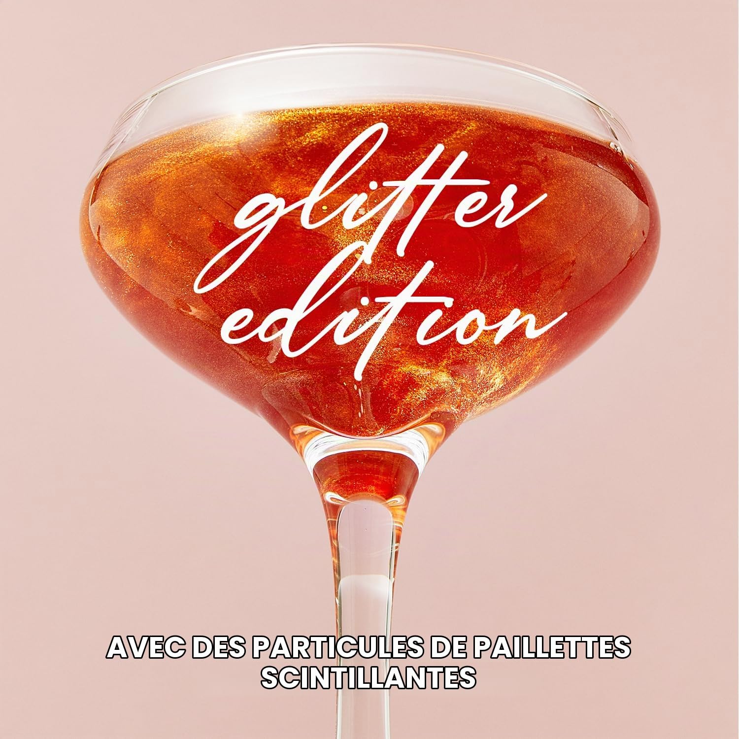 Laori Spritz pailleté sans alcool | Apéritif sans alcool à paillettes sans arômes artificiels | Colorants végétaux | Parfait pour Spritz | Goût d'orange+pamplemousse | Seulement 65 kcal