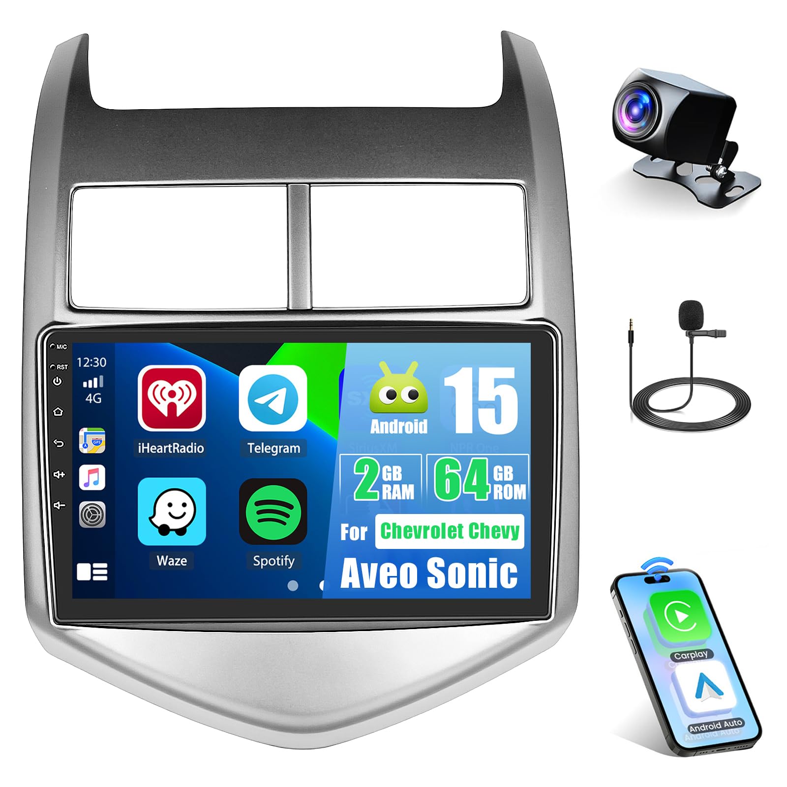 Amazon.com: 2+64G for 2011-2015 Chevrolet Chevy Sonic Aveo Android