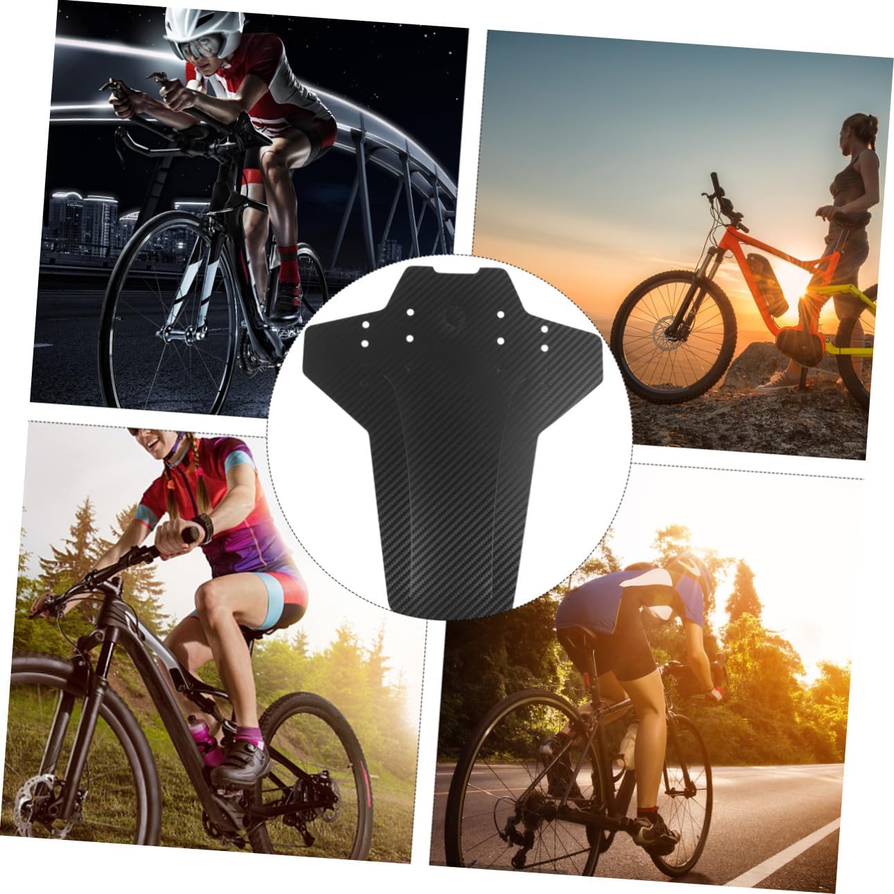 Motorcycle Accessories Motorcycle Accessories Mountain Bike Mud Guards Mountian Bike Front and Rear Flaps Black Mud Flaps
