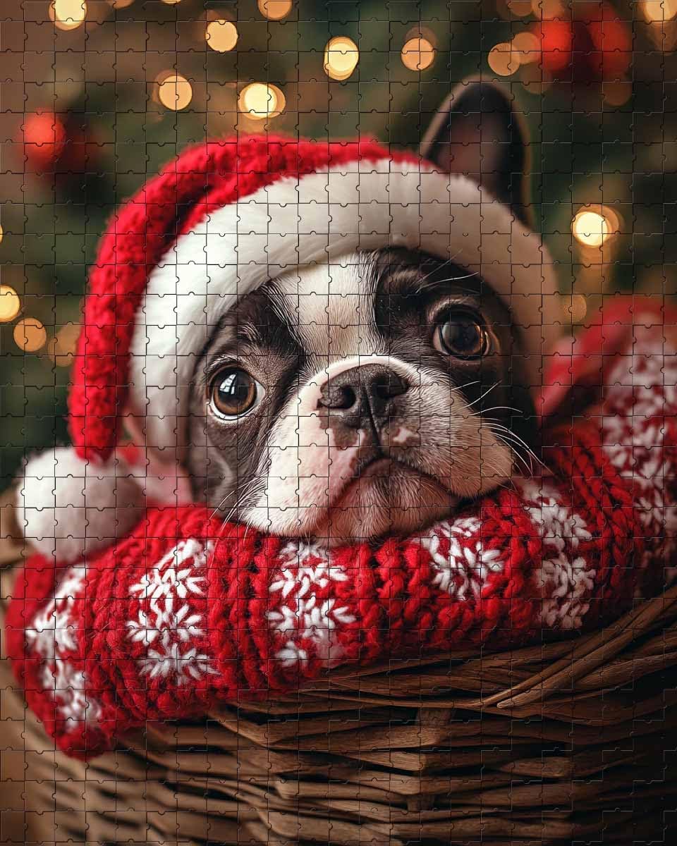 Challenging and Cute Festive Jigsaw Game Featuring Cavapoo Puppy Christmas 1000 Piece Puzzle for Adults and Families Dog Lovers Wall Decor and Family Fun Gift