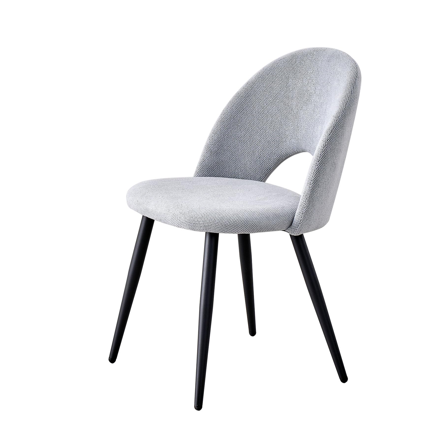 Set da Sala da Pranzo, Tavolo da Pranzo Rotondo Moderno con 4 Sedie da Pranzo, Piano del Tavolo in MDF e Seduta in Velluto per Cucina, Sala da Pranzo e Ristoranti (Grigio)