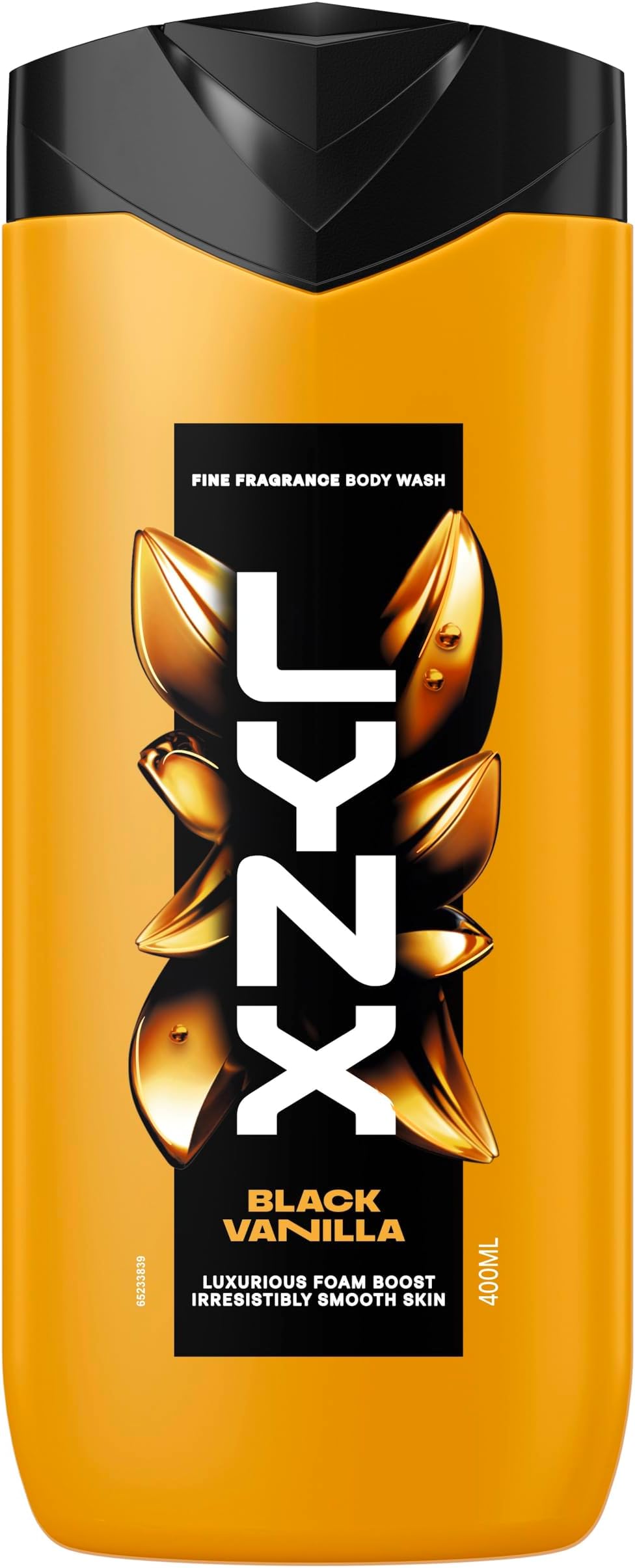 Lynx Fine Fragrance Black Vanilla Body Wash shower gel with a vanilla, orange & sandalwood scent for 12 hours of freshness 400 ml