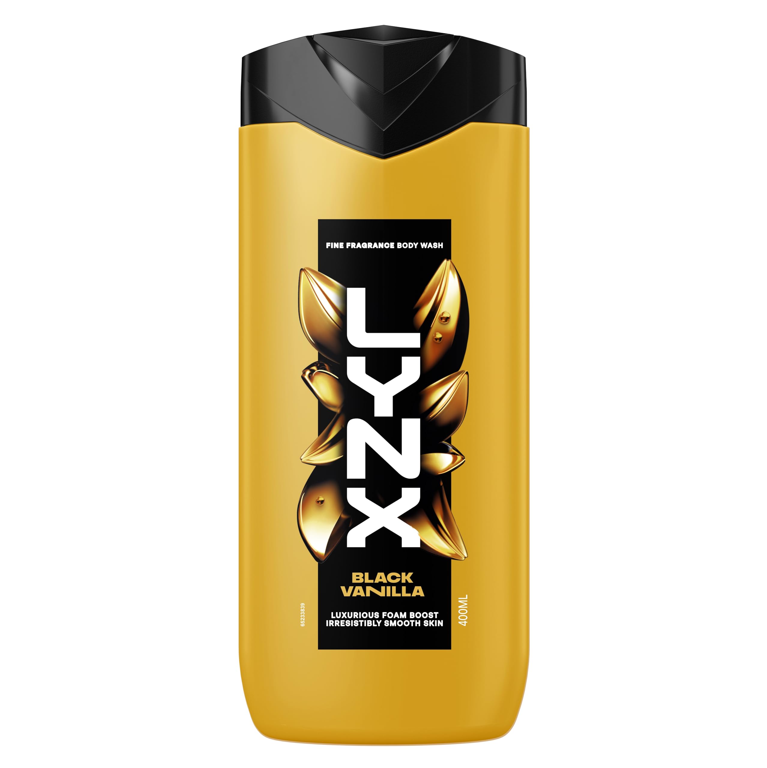 Lynx Fine Fragrance Collection Black Vanilla Premium Body Wash Shower Gel for 12 hours of freshness, infused with a vanilla, orange & sandalwood scent 400 ml