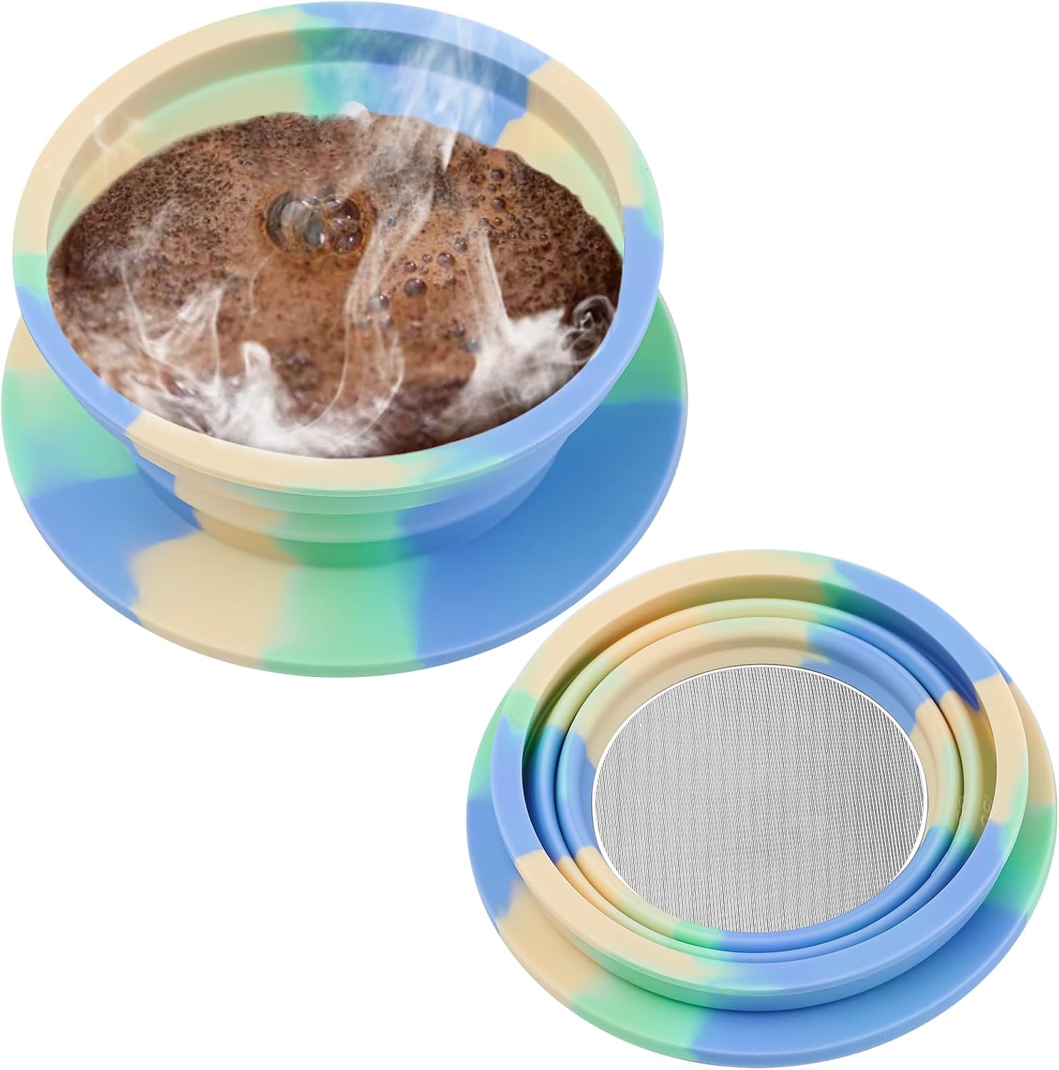 VVGCS Collapsible Travel Pour Over Coffee Dripper Kit 1 Cup