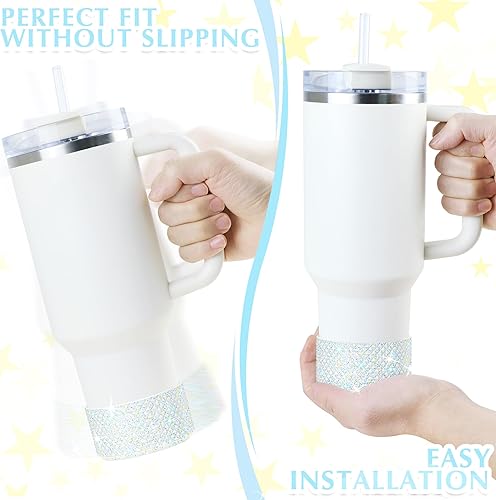 Miniatura 4 de UBEEKOO Bota de silicona con purpurina de diamante, compatible con Owala, botella de agua Hydro Flask, funda para Owala FreeSip de 40 onzas, Hydro