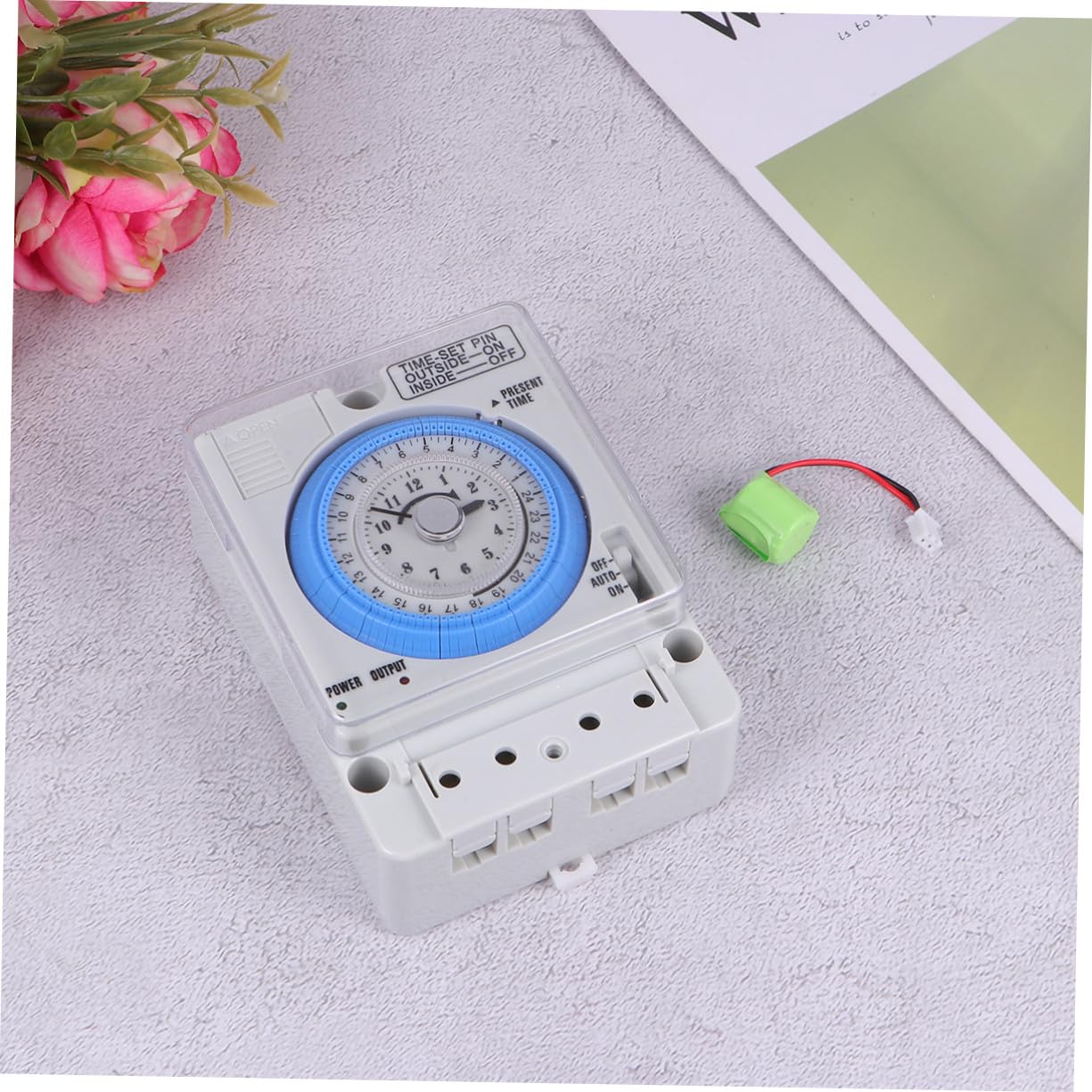 Temporizador Mecánico para Cocina Portátil y Fácil de Limpiar Diseño Simple en Color Blanco, Adecuado para Uso en Pasteles y Cocina Doméstica