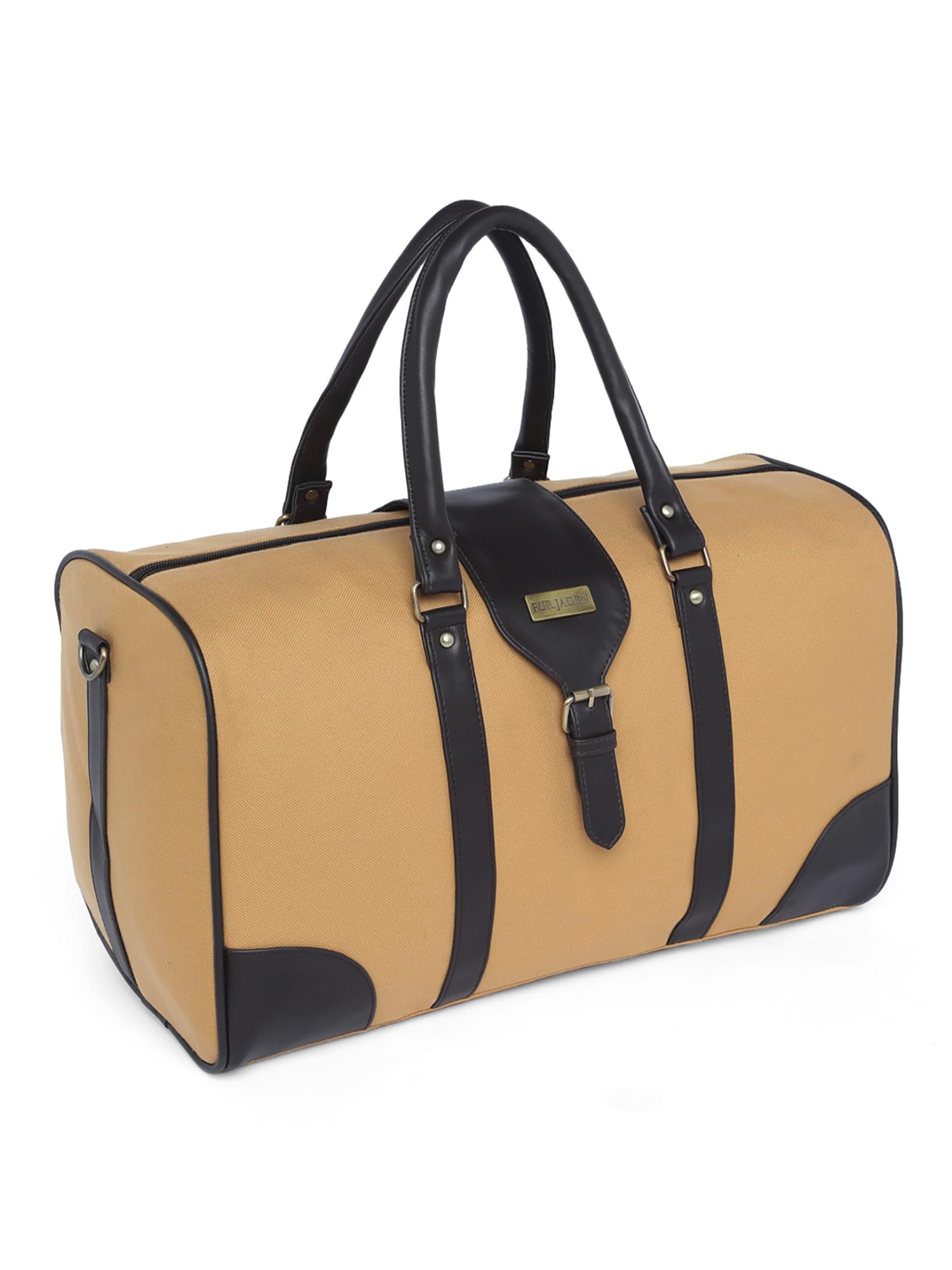 Fur Jaden Earth Friendly 35L Travel Duffle Bag Cabin Bag Made of Canvas Fabric Recycled from PET Bottles Weekender Bag for Men Women (Beige)