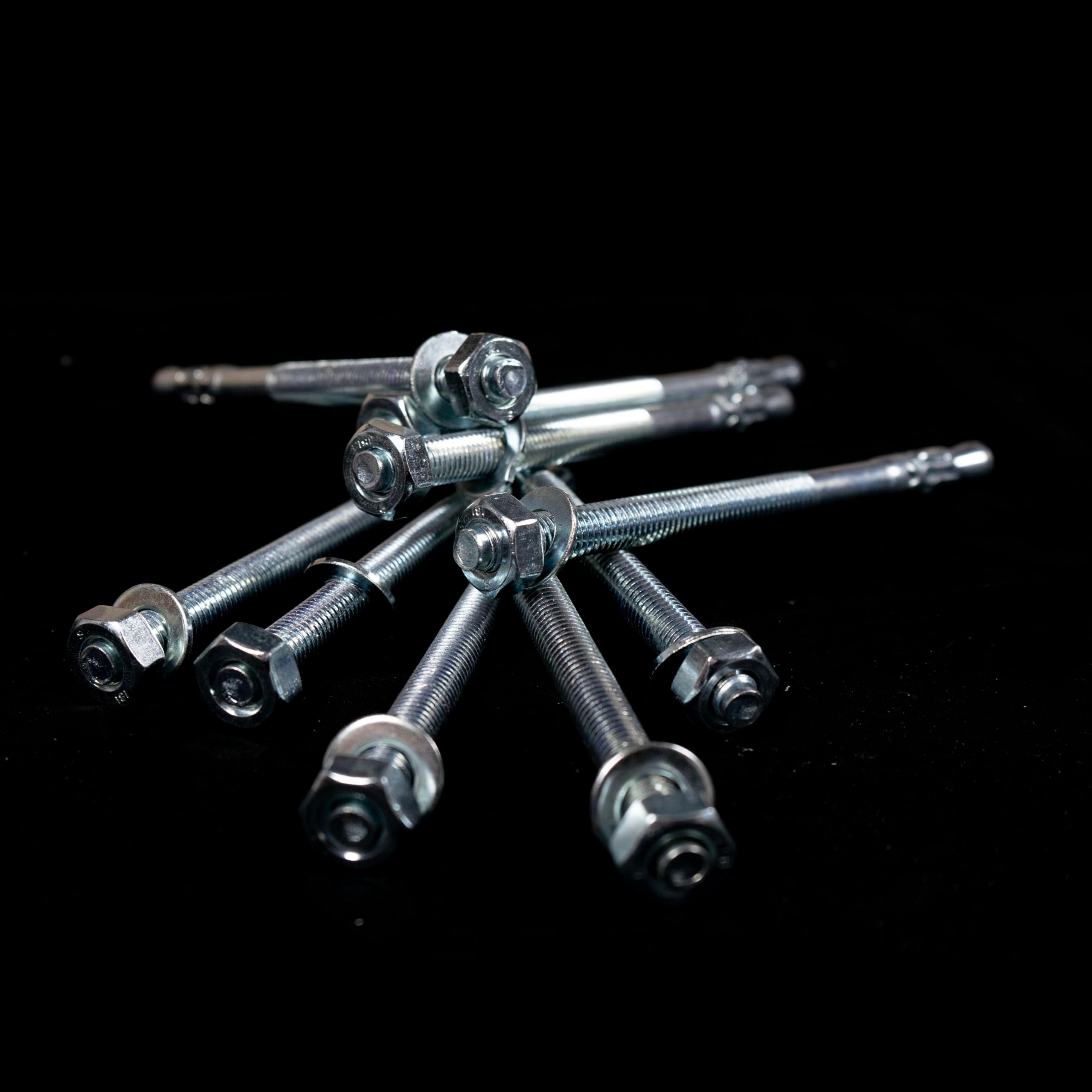 Schwerlastanker verzinkt M8-M20 Industriequalität Bolzenanker Stahlanker Schwerlastdübel Keilanker Blitzdübel Ankerbolzen (100 Stück, M12x120 mm)