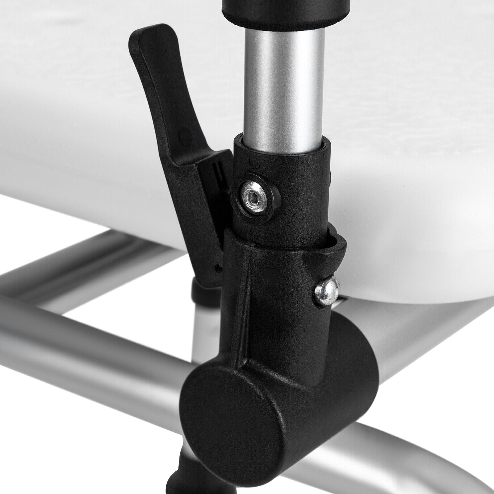 Silla de ducha para personas mayores con reposabrazos y respaldo, antideslizante, giratorio 360°, altura ajustable, capacidad de carga 180 kg