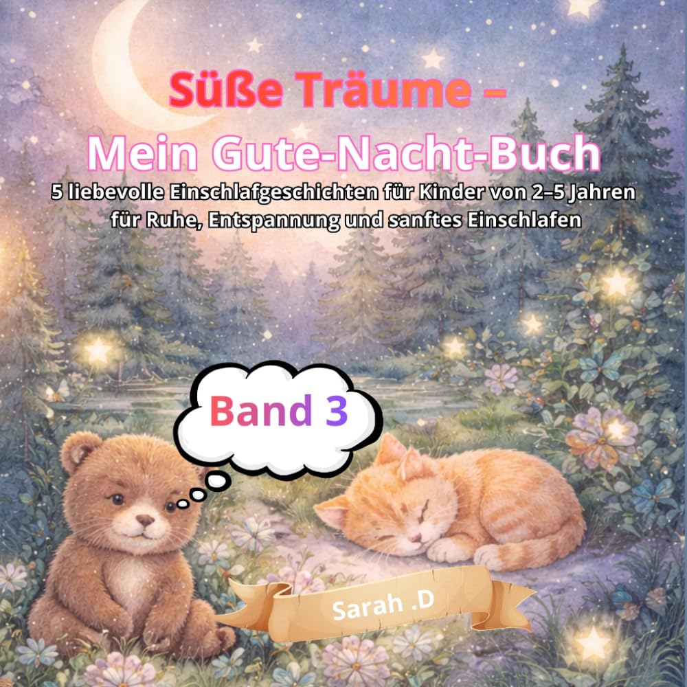 Süße Träume – Mein Gute-Nacht-Buch – Band 3: 5 liebevolle Einschlafgeschichten für Kinder von 2–5 Jahren für Ruhe, Entspannung und sanftes Einschlafen (Süße Träume Reihe)