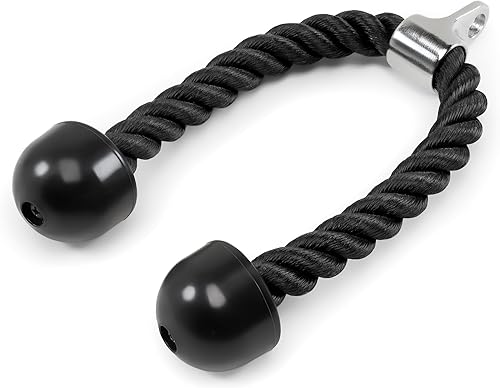 Marcy - Cuerda de tríceps de nailon resistente para entrenamiento de la parte superior del cuerpo TCR-24