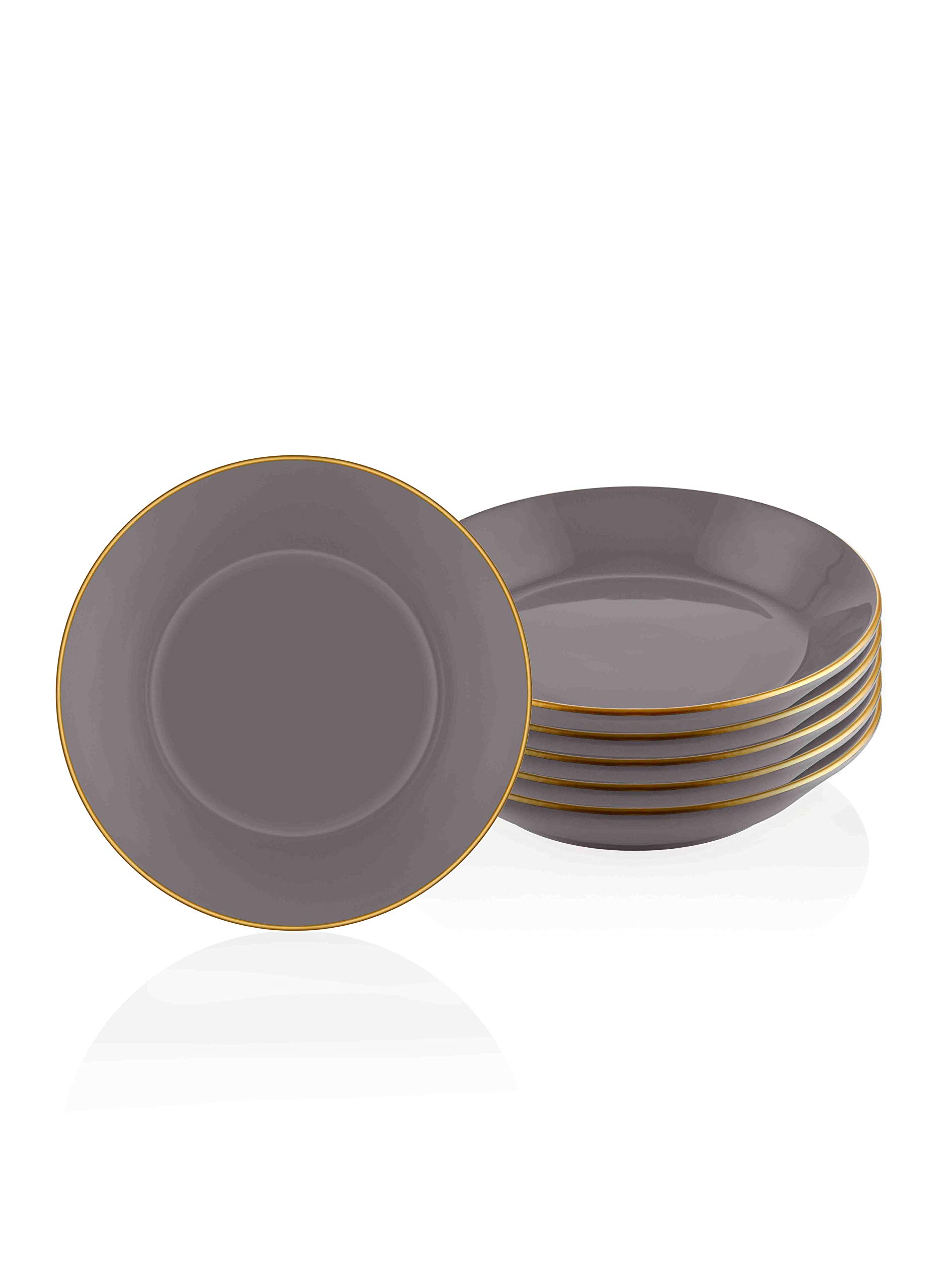 Basic Yemek Tabağı 6 Lı Set Gri - 20cm