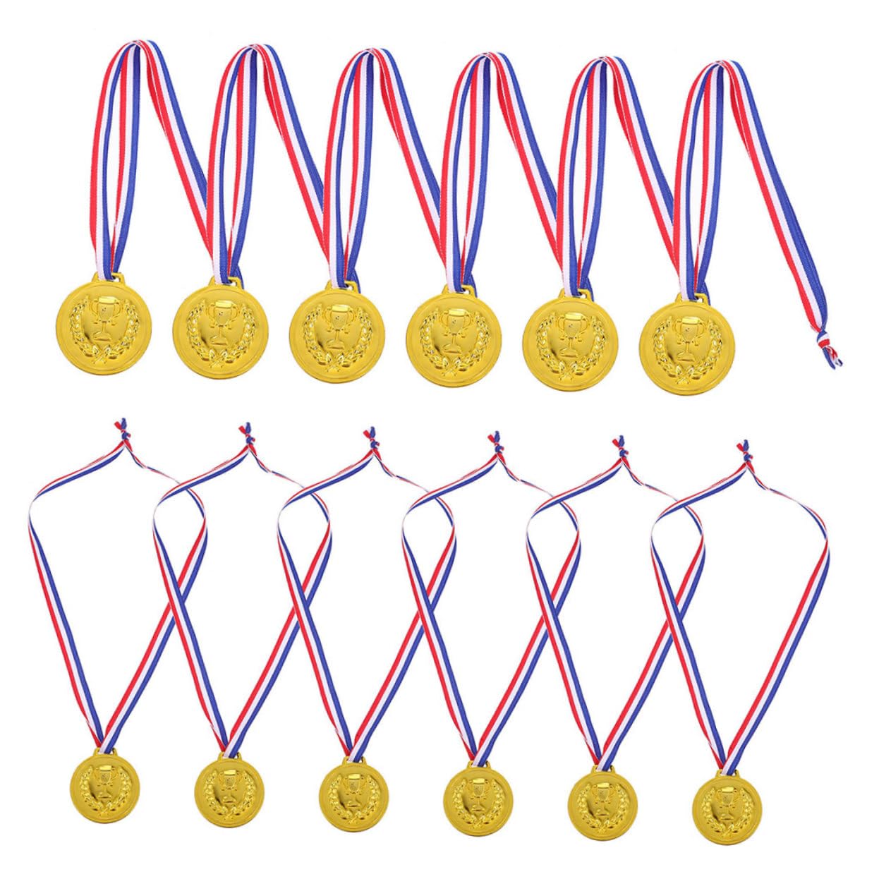 Medallas de Premio para Niños 50 Piezas Doradas de Aleación de Zinc