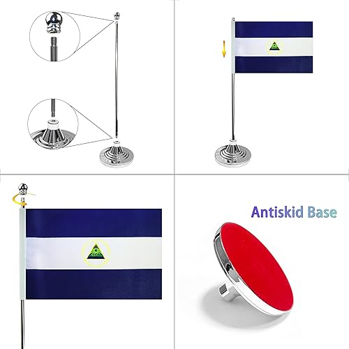 Miniatura 98 de WXTWK Paquete de 2 banderas japonesas de escritorio, pequeñas banderas de mesa japonesas con base de soporte, decoración de celebración de eventos