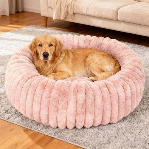Miniatura 19 de Cama lavable para perros y gatos pequeños, cama redonda calmante y antiansiedad en forma de dona, bonita cama para gatos de interior, camas
