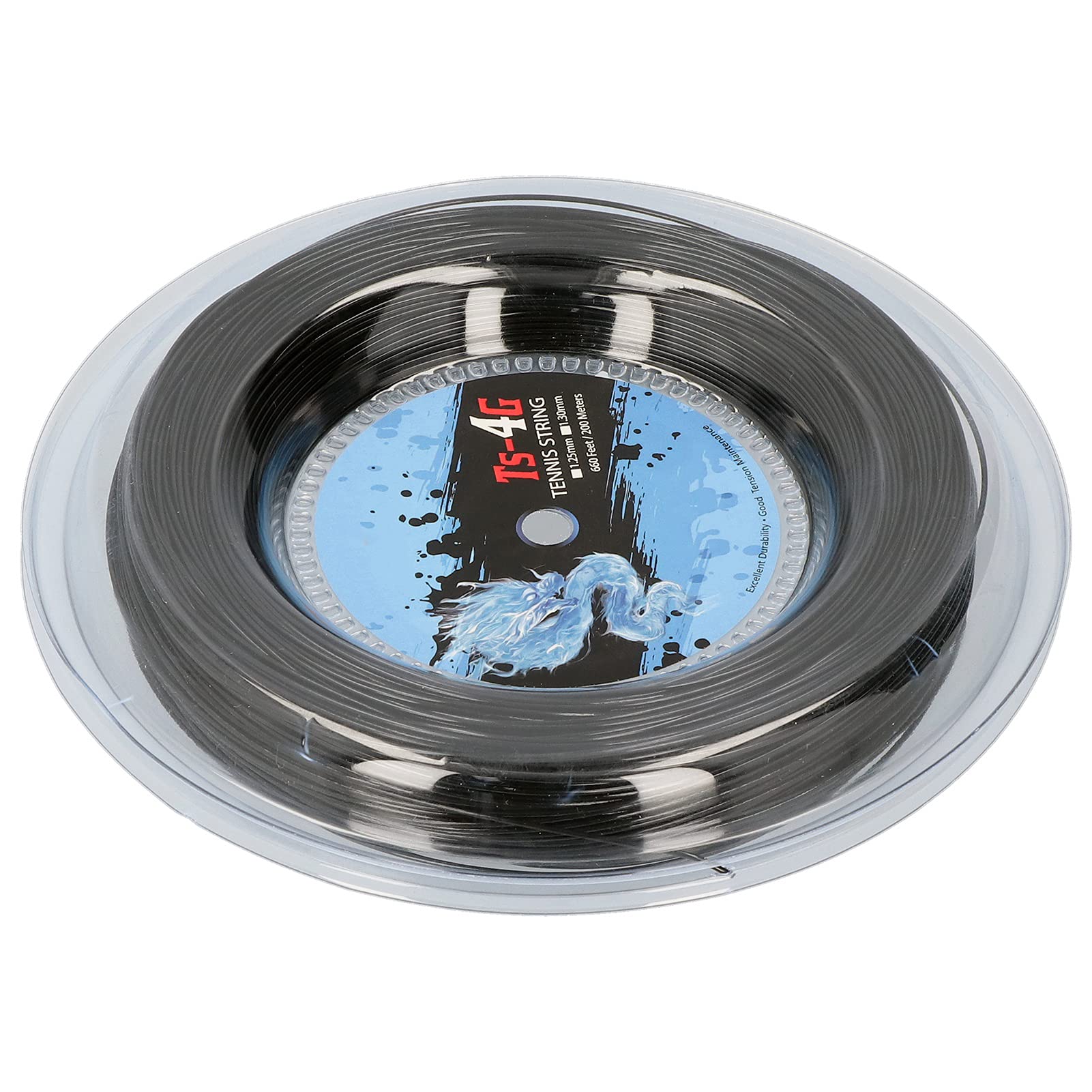 200m Polyester Tennis Racket St Round StrikeResistance Hard Racquet String Racquet Is for Offensive Players Who Demand Power Control Tennis Racket StringRacket St (1.30mm)