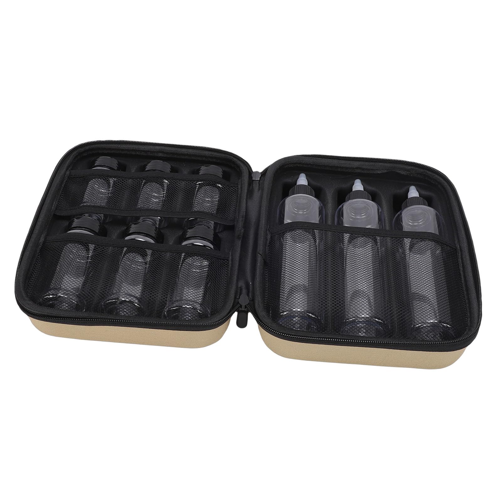 Zestaw Pojemników na Przyprawy, 100 Ml 150 Ml 300 Ml PET Przenośne Shakery do Przypraw Butelki na Płyny z torbą do Przechowywania z Pianki EVA, do Biwakowania na Zewnątrz, Lejek