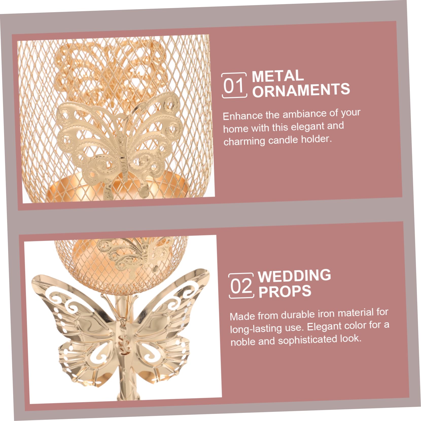 Cabilock Candle Holder for Desktop Iron Candle Holder for Table Desktop Candle Holder Candles Holder Retro Candle Holder European Candle Holder Candlestick Holders Iron Candlestick