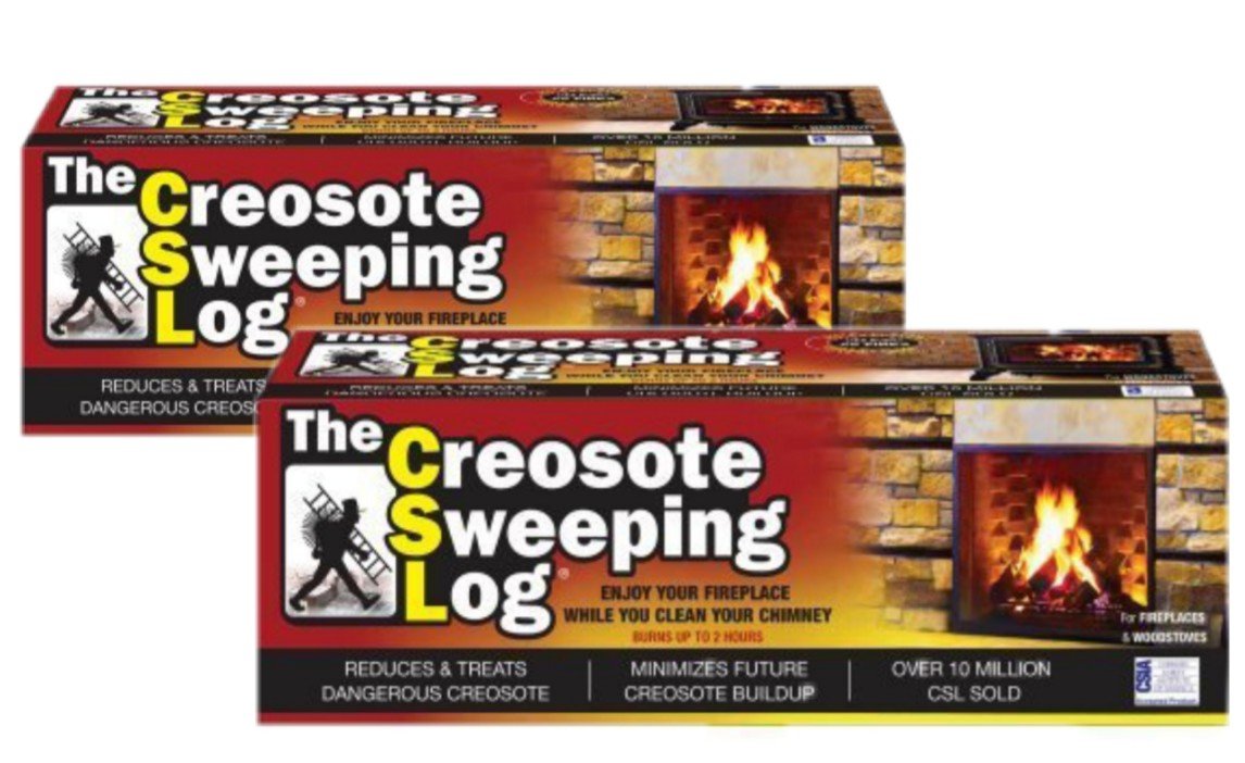CreosoteSweeping Log For Fireplaces (Pack of 2)