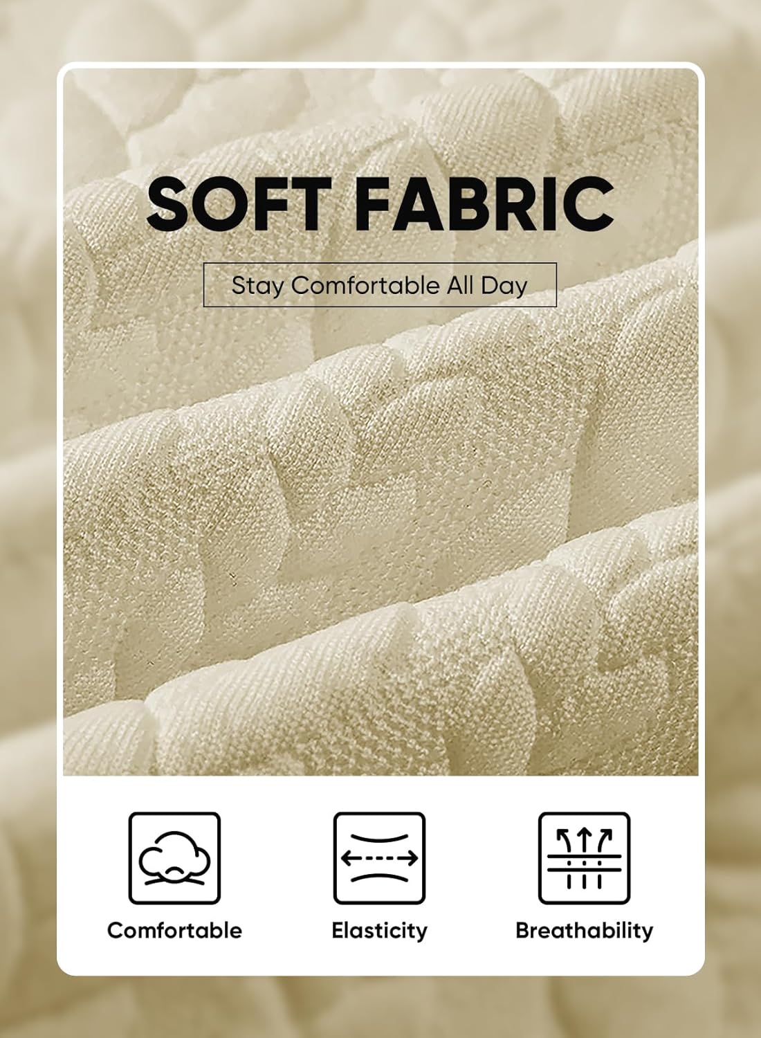 JMIERR Men's Crewneck Sweatshirt Textured Long Sleeve Casual Lightweight Pullover Shirt - Image 5