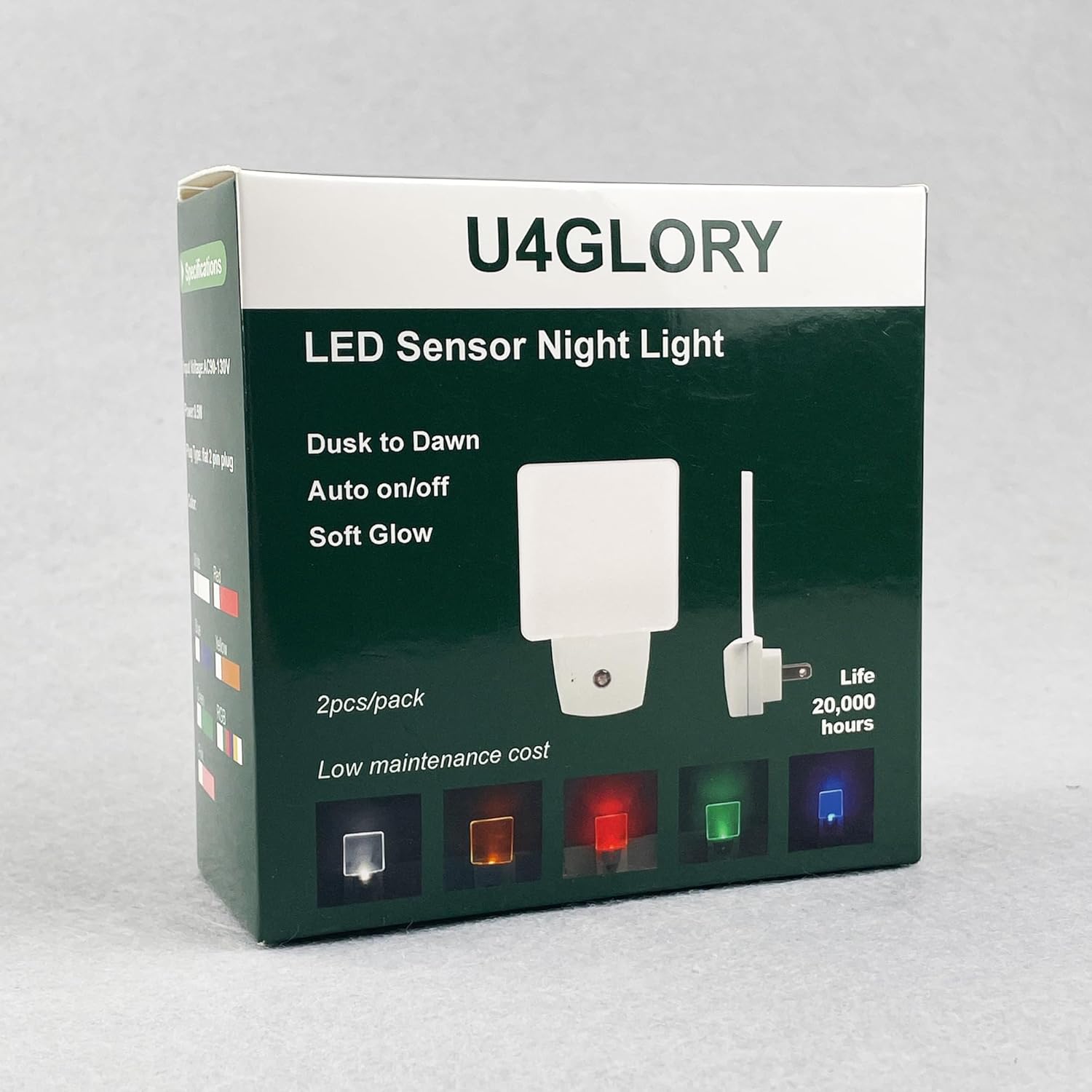 LED Night Lights Plug into Wall - 2 Pack Daylight Night Light with Dusk to Dawn Sensor Plug in Auto On/Off NightLights 5000k Bright Light Sensor Nightlight for Hallway Kitchen Bathroom Bedroom
