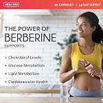Bébérine 1000mg | Cholestérol sain, glucose & Métabolisme lipidique & Soutien à la santé cardiovasculaire - Supplément berbère à haute puissance avec Bitter Melon & Extrait de banane fabriqué au Canada 90 Ct