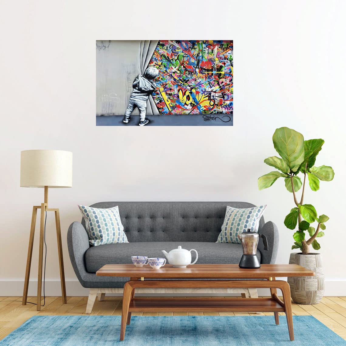 Amazon.co.jp: バンクシー 絵画 アートパネル インテリア 複製画