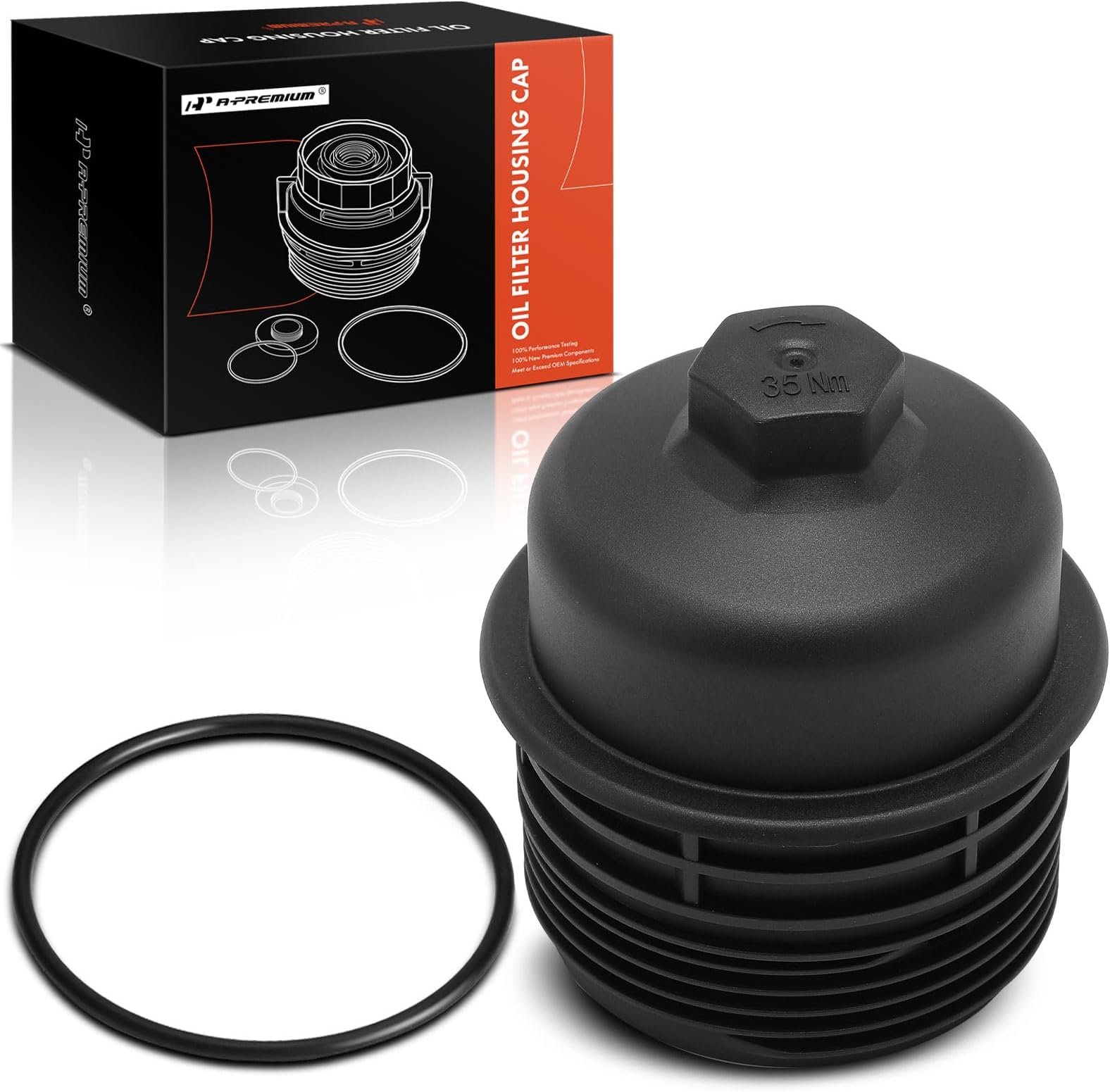 A-Premium Oil Filter Housing Cap Replacement for Hyundai Genesis 2015-2016 Kia Sedona 2019-2021 Sorento