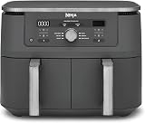 Ninja Air Fryer Dual Zone MAX numérique, Friteuse à air chaud, Gris Métal - 1