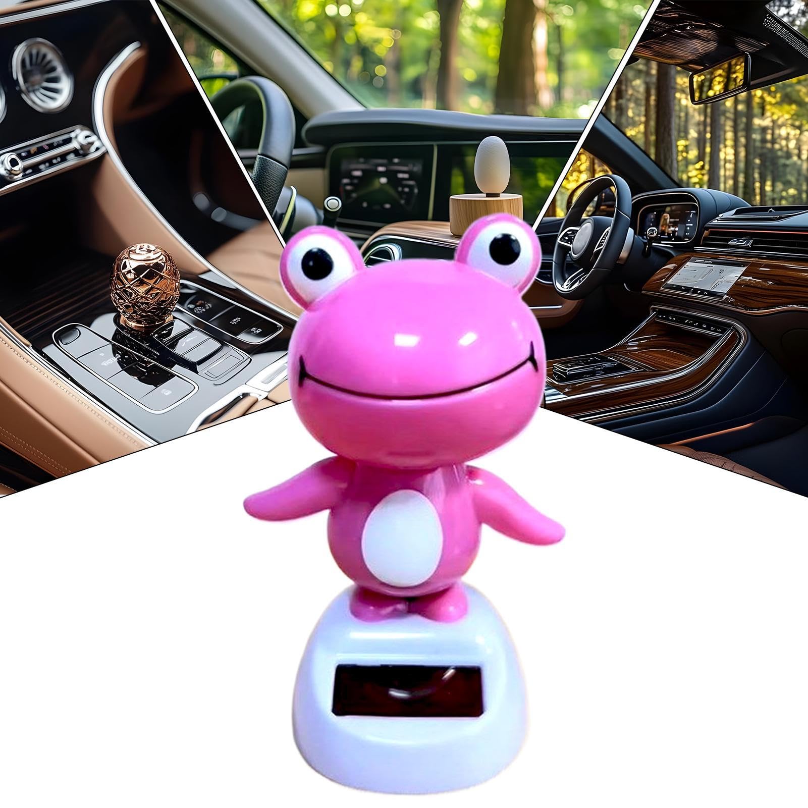 Formano Figurine Solaire Grenouille Qui Bouge La Tête – 6 X 10 Cm – Décoration Amusante Pour Voiture, Bureau Ou Rebord De Fenêtre – Cadeau Original Sans Pile