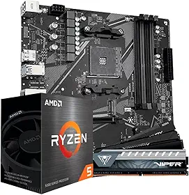 Kit Upgrade AMD Ryzen 5 5600G Placa Mãe B550M DDR4 Memoria RAM 16GB 3200MHz DDR4