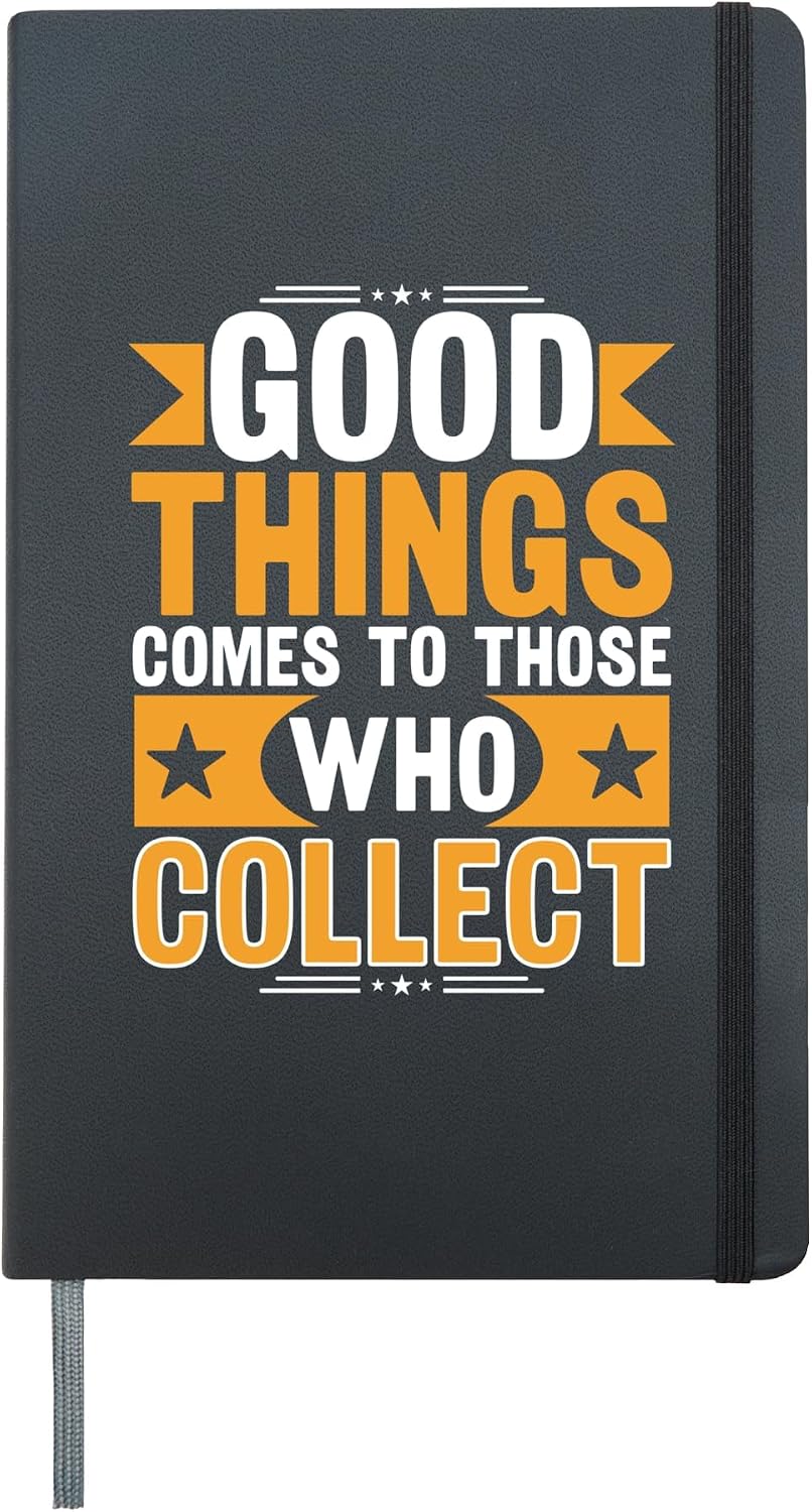 Trading Card Collector Meme Quote Hardcover Journal, Black