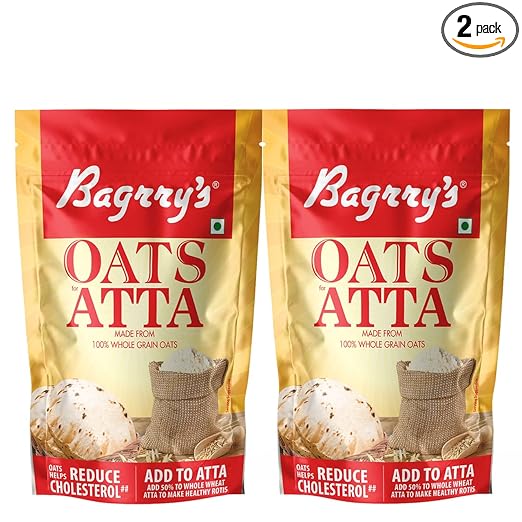 Bagrry's Oats Atta | High in Protein & Fibre | Helps Manage Weight & Reduce Cholesterol | Healthy Oats Atta |100% Whole Grain Oats Atta | Pack of 2 (300GM X 2)