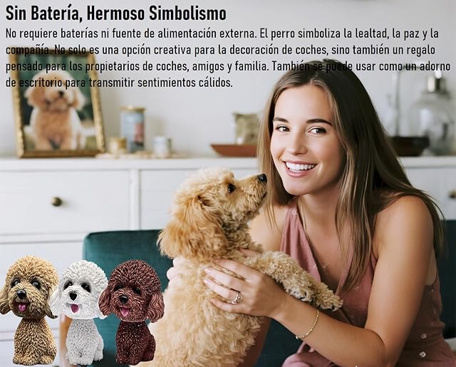 Foto 5 de 7 de Fontee Auto Coche Pequeño Juguete Perro con Cabeza Tambaleante Cabeceo Asintiendo Perros Salpicadero…
