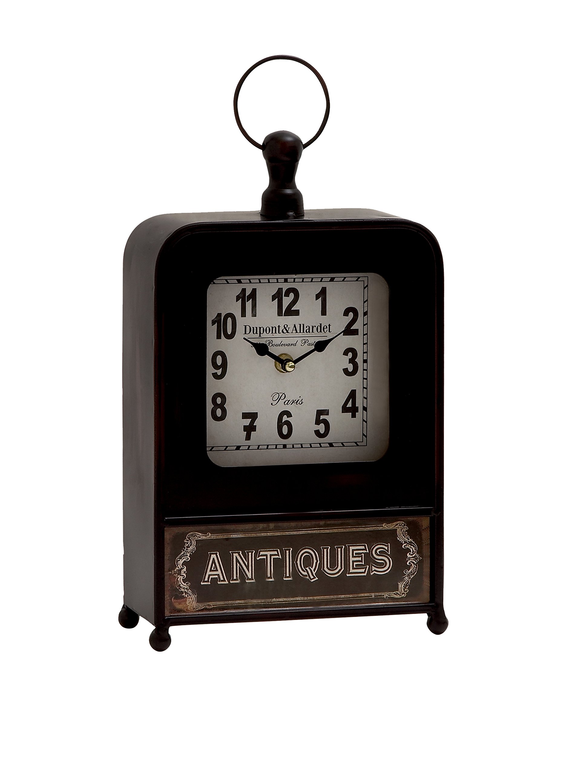 Reloj de mesa Deco 79 H-52535 para decorar estantes vacios con estilo retro