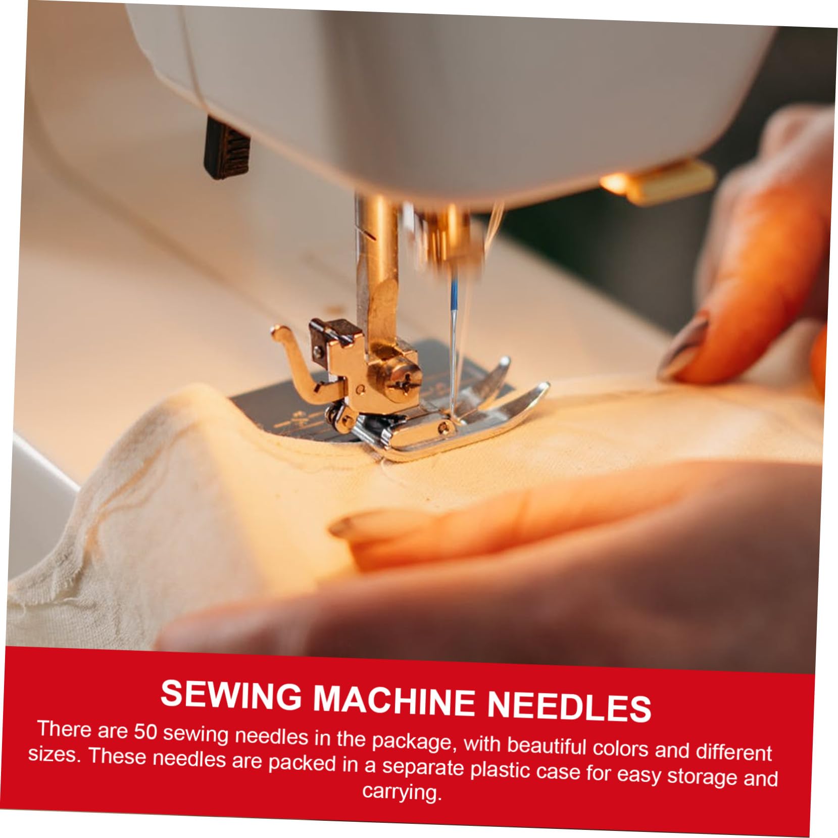 Angoily y Ligeras Resistentes 50 Agujas para Máquina de Coser de Metal Ideales para Jeans y Lona en Costura Doméstica