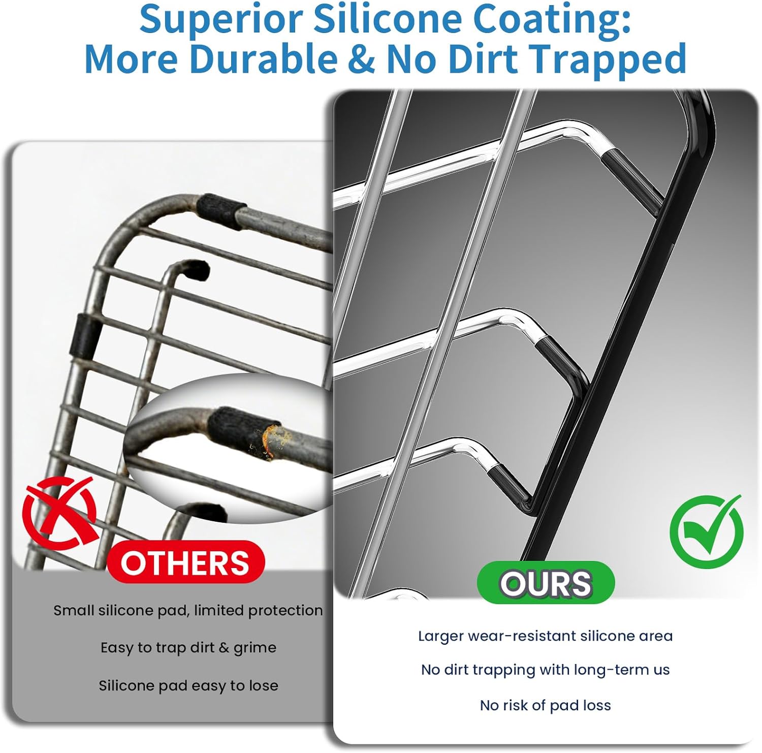 Sink Protectors for Kitchen Sink Stainless Steel, Sink Grate Fits 10.75" x 12.4" Sinks - Center Drain Hole Required | Kitchen Sink Bottom Rack for Scratch Prevention & Drainage Support