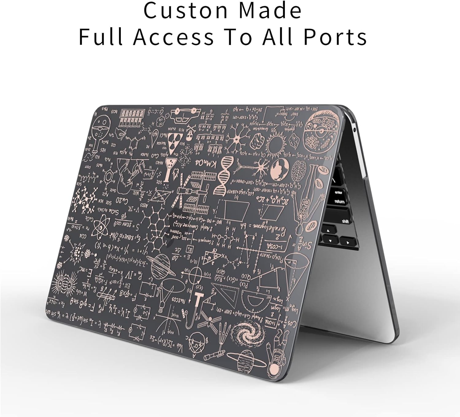 Laptop Case for MacBook Pro 13 Inch 2022-2020 Release : A2338 M2 M1 A2289 A2251 A2159 A1989 A1706 A1708, Laptop case and Keyboard Cover, Formula Diagram (Rose Gold) 3