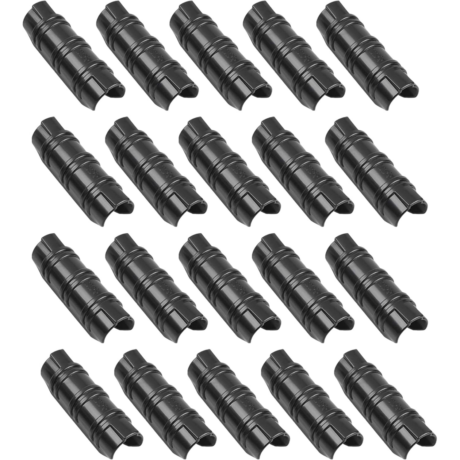 TopHomerPipe Clamp, 20Pack 32mm Greenhouse Frame Tube Rod Clip, ABS+PC Black, Suitable for PVC, Metal, Plastic, Wooden, Steel Pipes