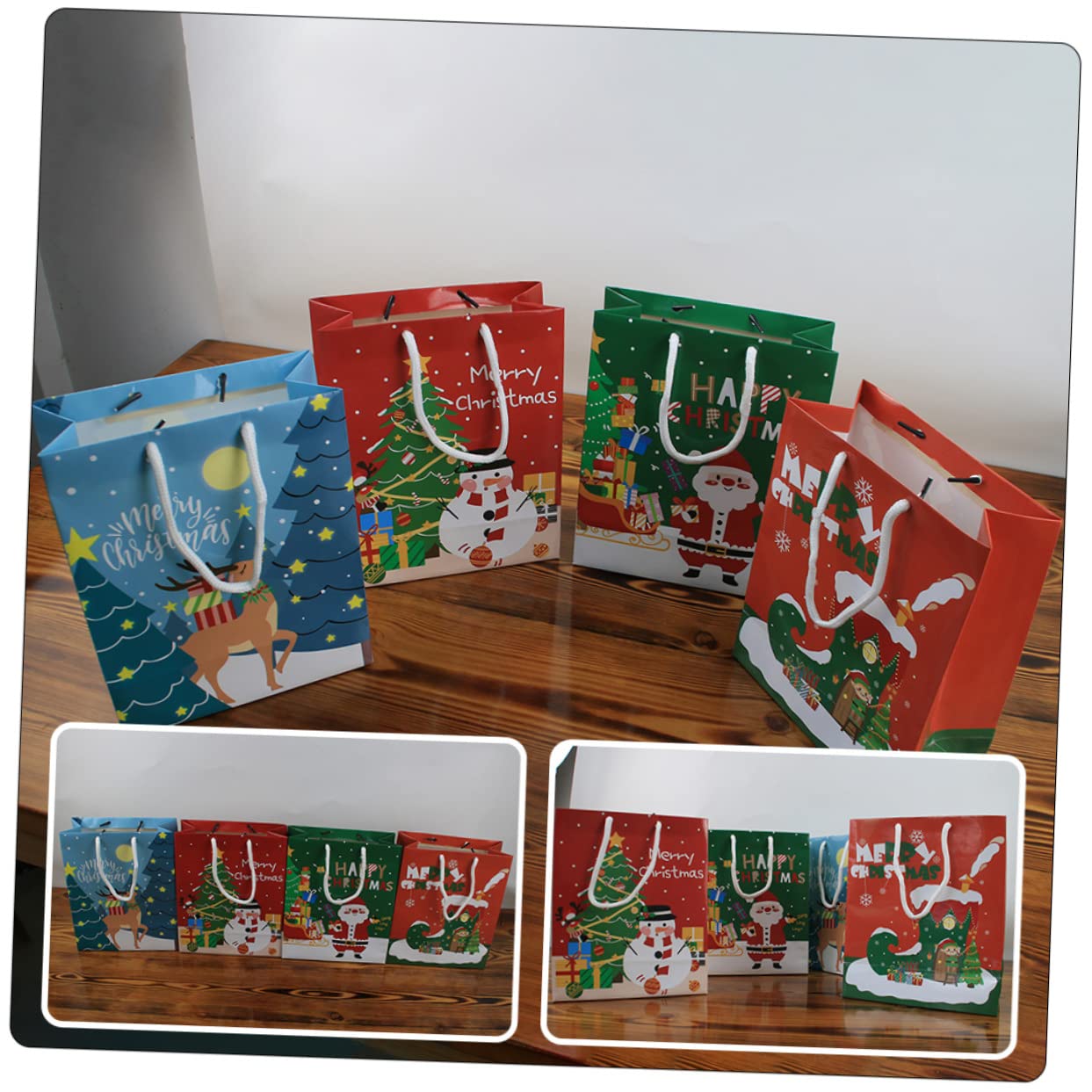 ULTECHNOVO 48stücke Weihnachtsgeschenktüten Robuste Papierbeutel Für Süßigkeiten Kekse Und Snacks Für Weihnachtsfeiern Und Dekoration Tragbar Und Leicht Für