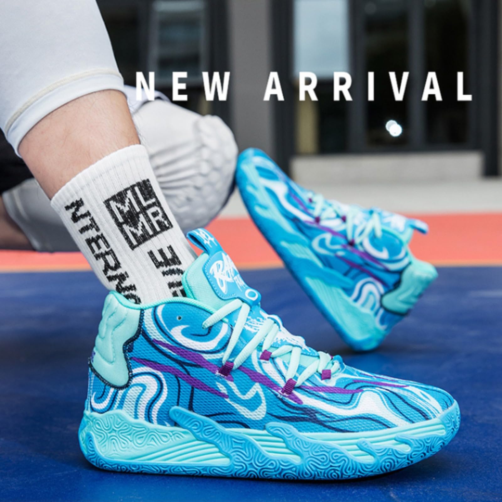 Chaussures de Basket-Ball AeroDunk - Vivazz, Chaussures Décontractées pour Homme, Semelle extérieure en Caoutchouc antidérapante, Légères et Respirantes