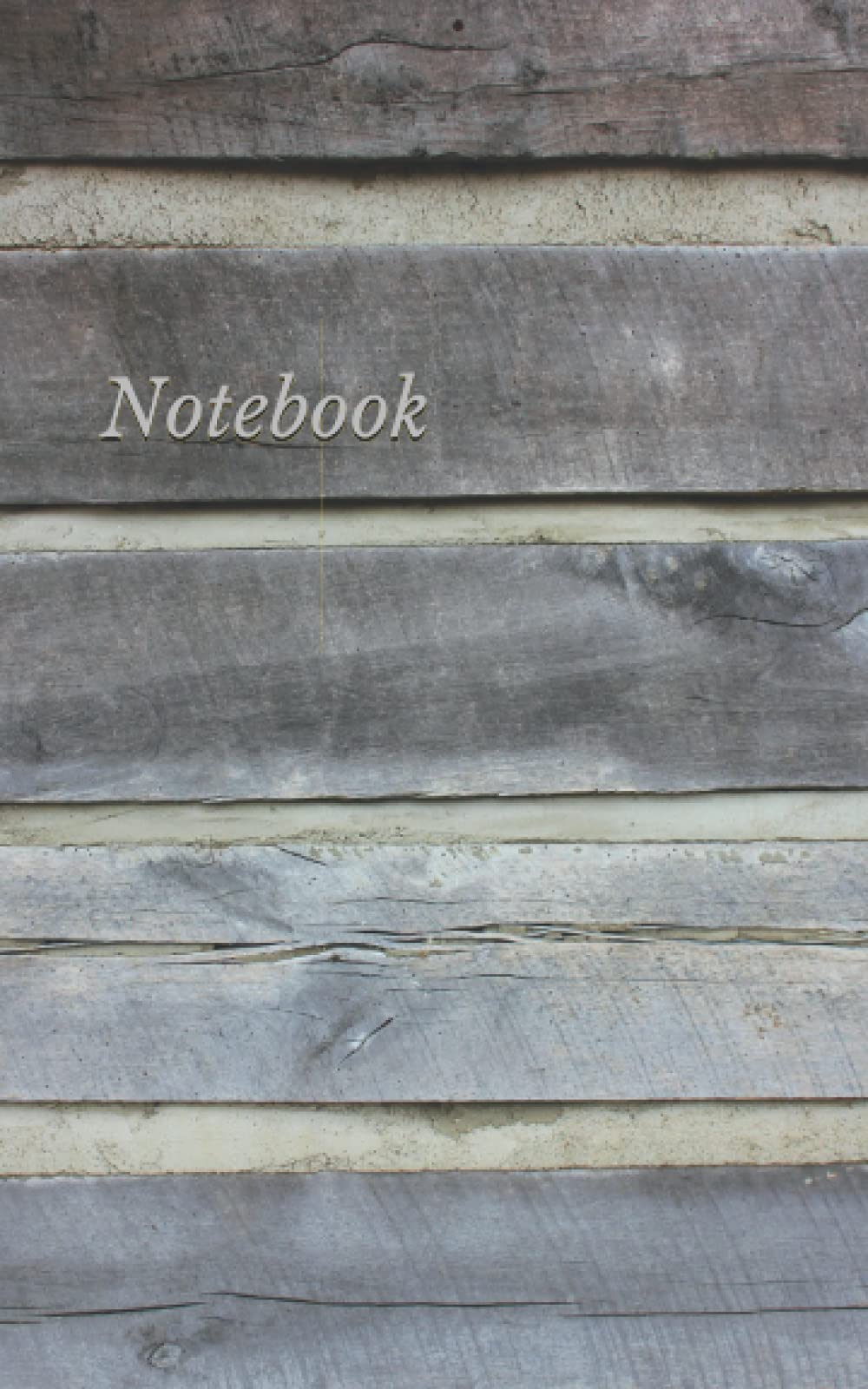 5" x 8" Blank Lined Notebook: Vintage Wood Wall