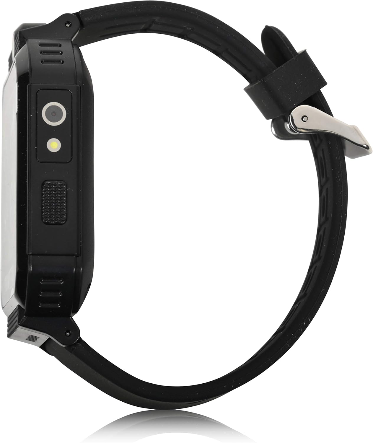 Side view of the Accutime iTIME Kids Smart Watch showing buttons and charging port