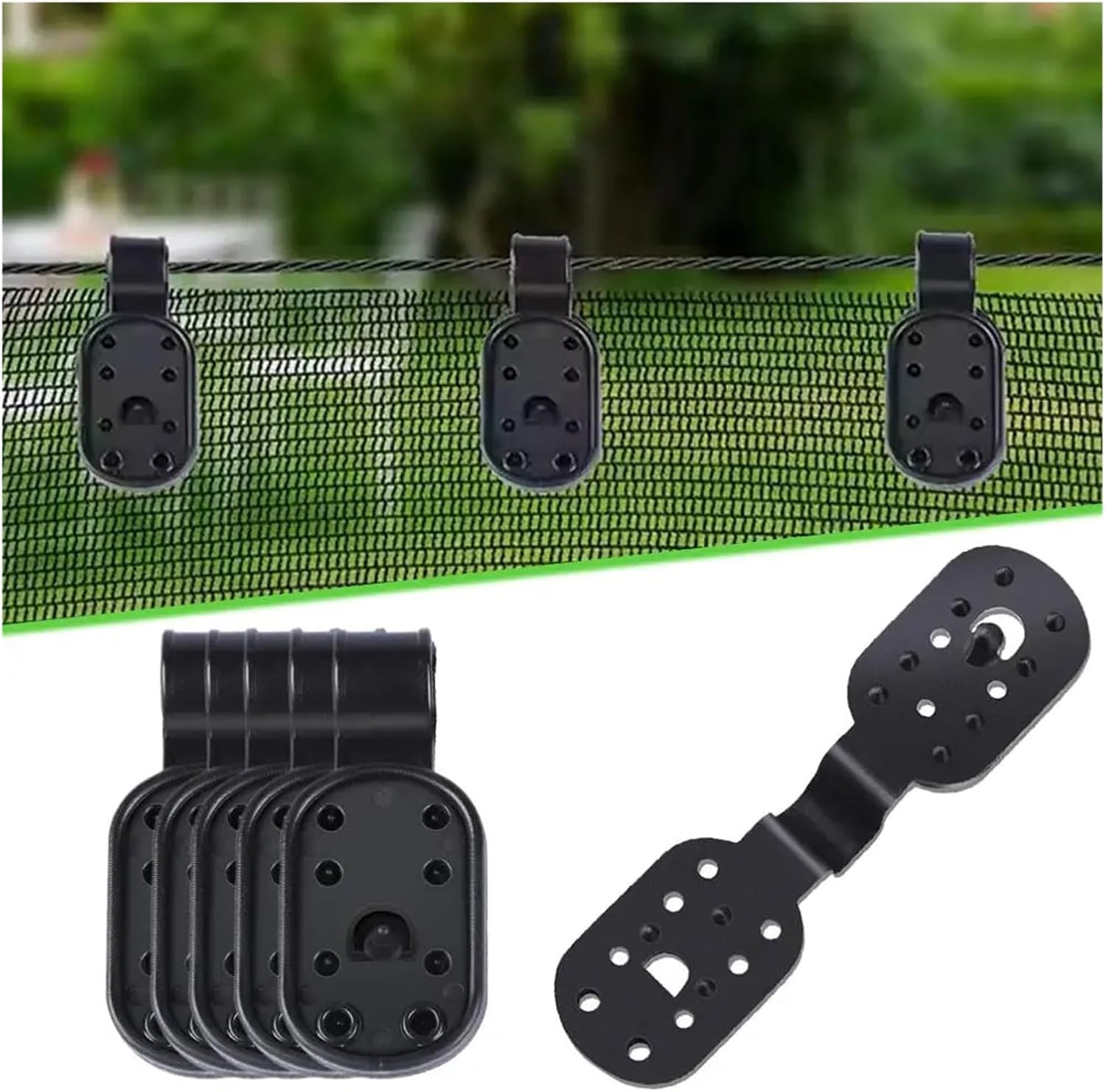 Shade Cloth Clips 300pc Shade Cloth Plastic Clips Sun Net Awning Greenhouse Fabric Fixing Clamps for Garden Patio Awning Mesh Fabric