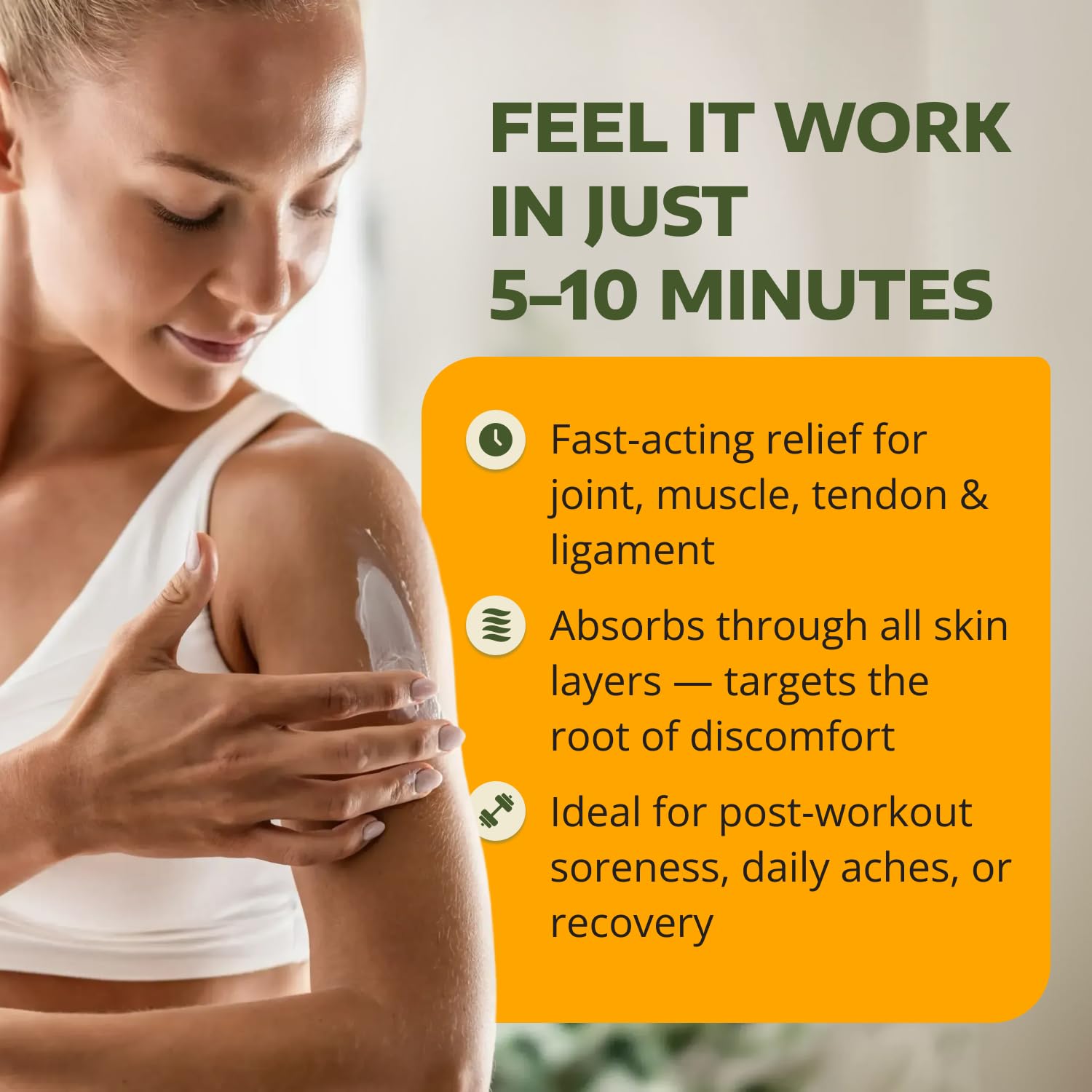 1-TDC Joint & Muscle Relief Cream - Use On Back, Knee, Neck, Shoulder, Hip - Soothes Stiff Joints, Muscles, and Injuries in 5-10 Minutes - Relaxer - 4 oz — Amazon image 2