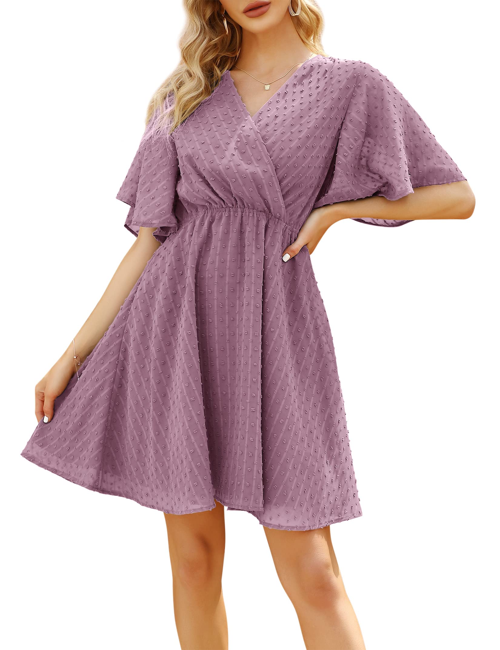 MISSKY Women's Summer Boho Wrap Dress