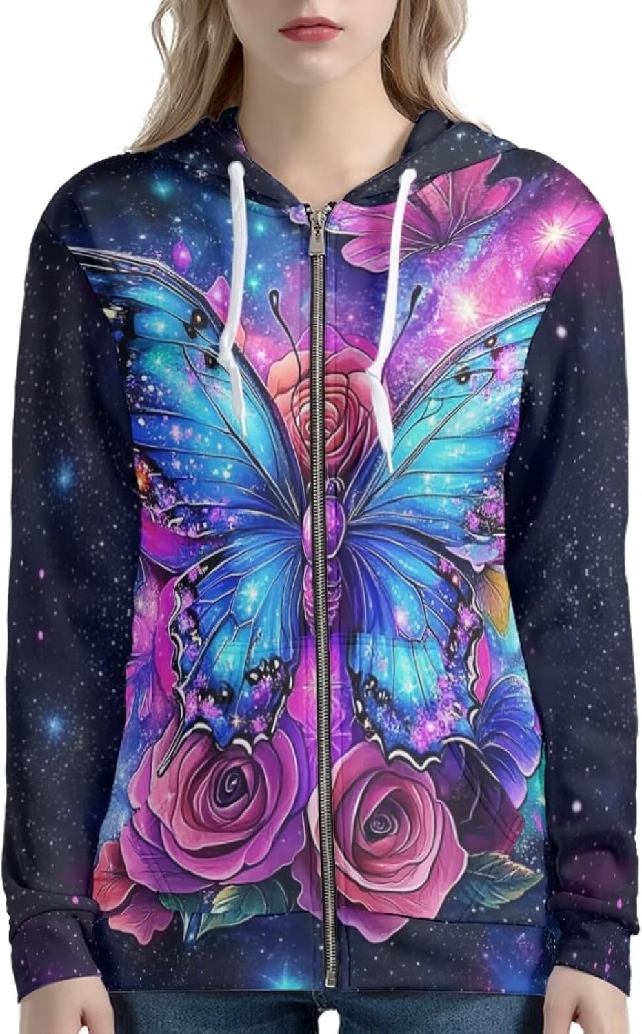 Showudesigns XS-5XL Zip Up Hoodie for Women Sweatshirt Pullover - Image 2