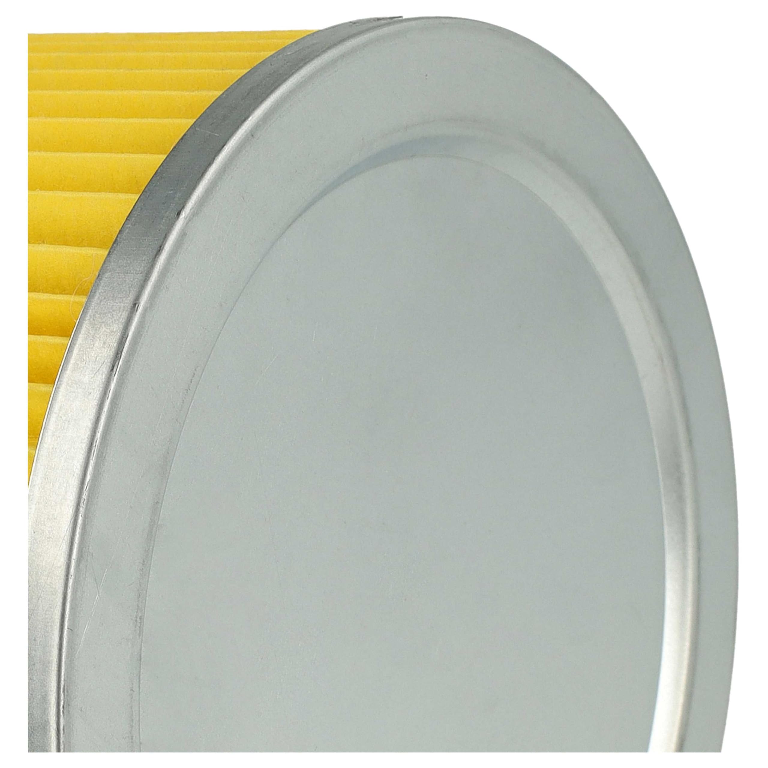 vhbw 4x filtro a pieghe piatte compatibile con Parkside PNTS 30/4(E/S), 30/6(E/S), 30/6, 30/6 S, 30/6 DE, 30/5, 30/7 aspiratore - blu/giallo